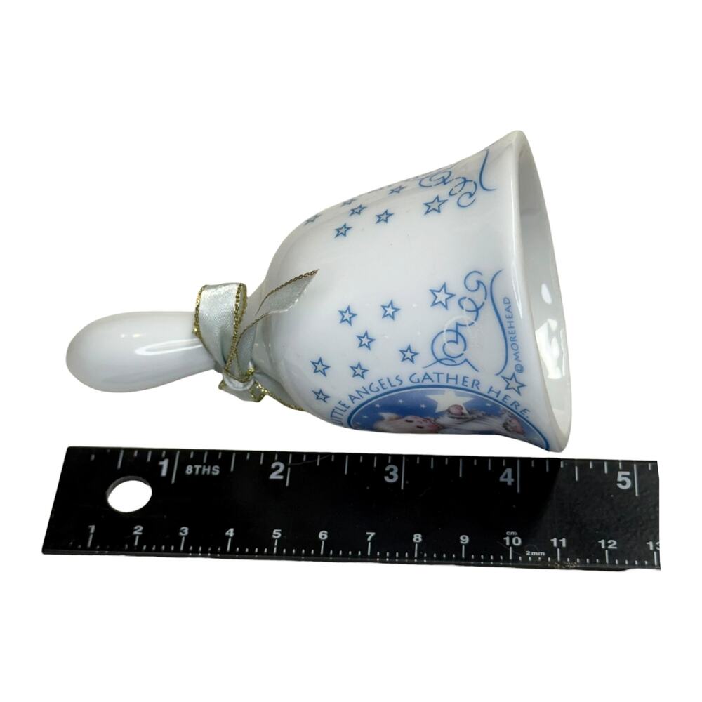 Precious Moments Style Morehead Angel Bell Little Angels Gather Porcelain - Picture 8 of 8